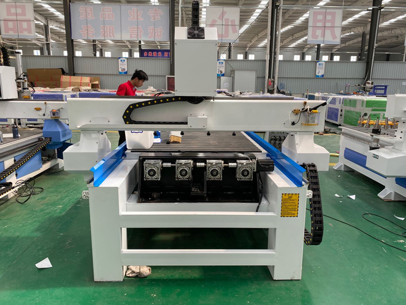 多頭四軸旋轉3D數控木雕機 多頭四軸旋轉3D數控木雕機