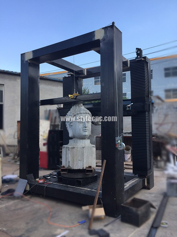 垂直 3D 數控石材雕刻機