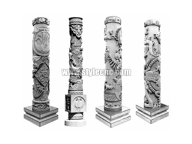 多頭 3D 用于大理石柱制造的數控石雕機 多頭 3D 用于大理石柱制造的數控石雕機