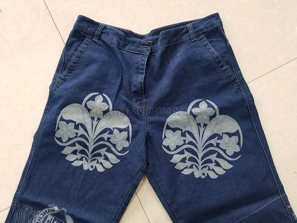 牛仔褲激光雕刻項目 CO2 激光打標機