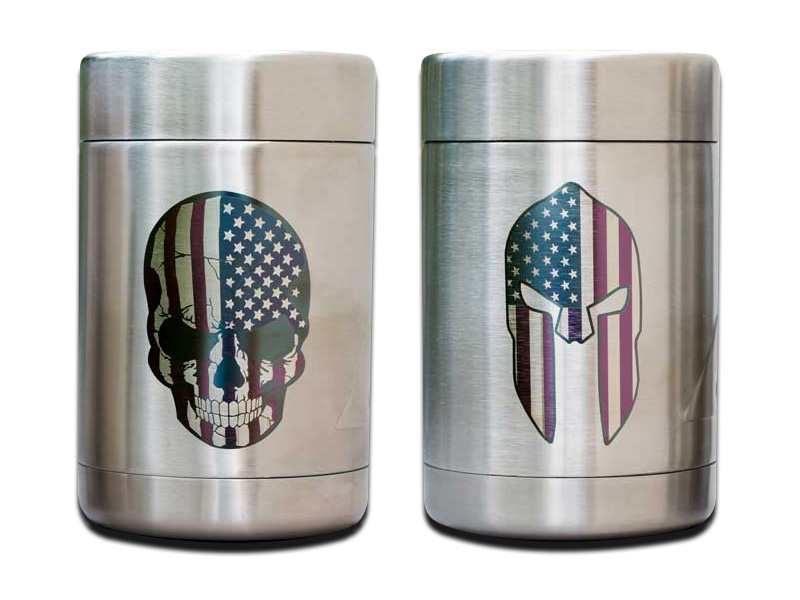 MOPA 激光雕刻不銹鋼馬克杯，帶彩色標(biāo)志