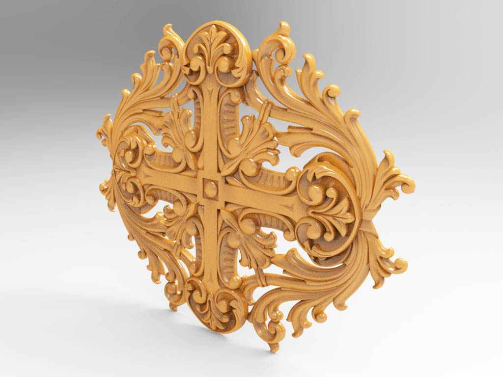 數(shù)控雕刻刻機(jī)表 3D 木質(zhì)裝飾模型 STL 檔