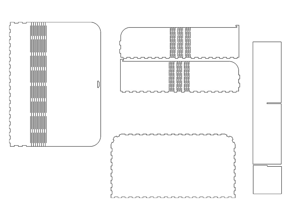 免費 3D 木盒激光切割 CDR 文件
