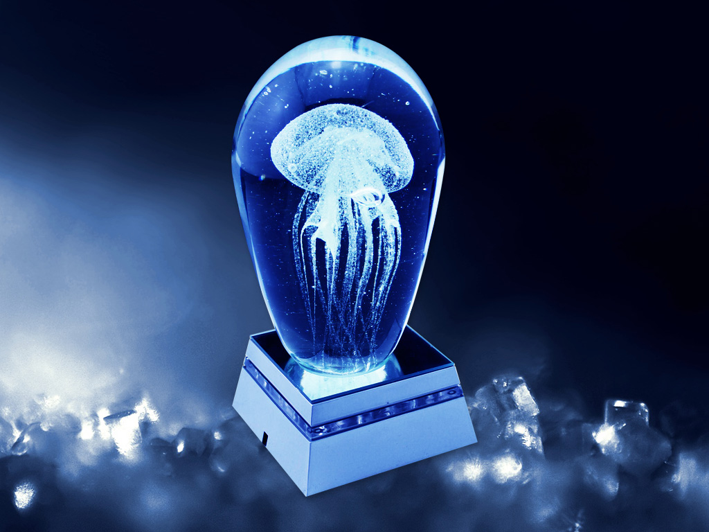 激光雕刻定制 3D 水晶工藝品