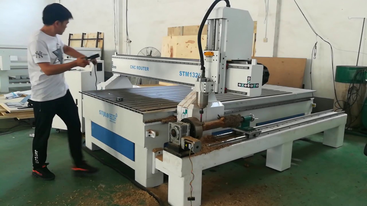 4'x8'數控雕刻機，帶第 4 個旋轉軸，用于木雕